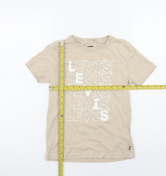 Boys UK Size 10 Years Levi's Beige Basic T-Shirt