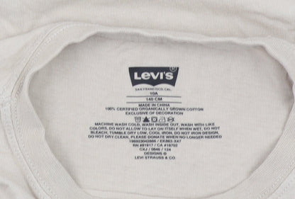 Boys UK Size 10 Years Levi's Beige Basic T-Shirt