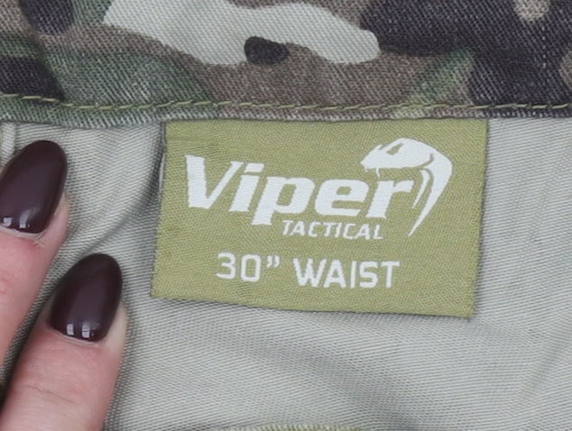 Viper Tactical Men's Camouflage Cargo Trousers 30 in Waist Polycotton