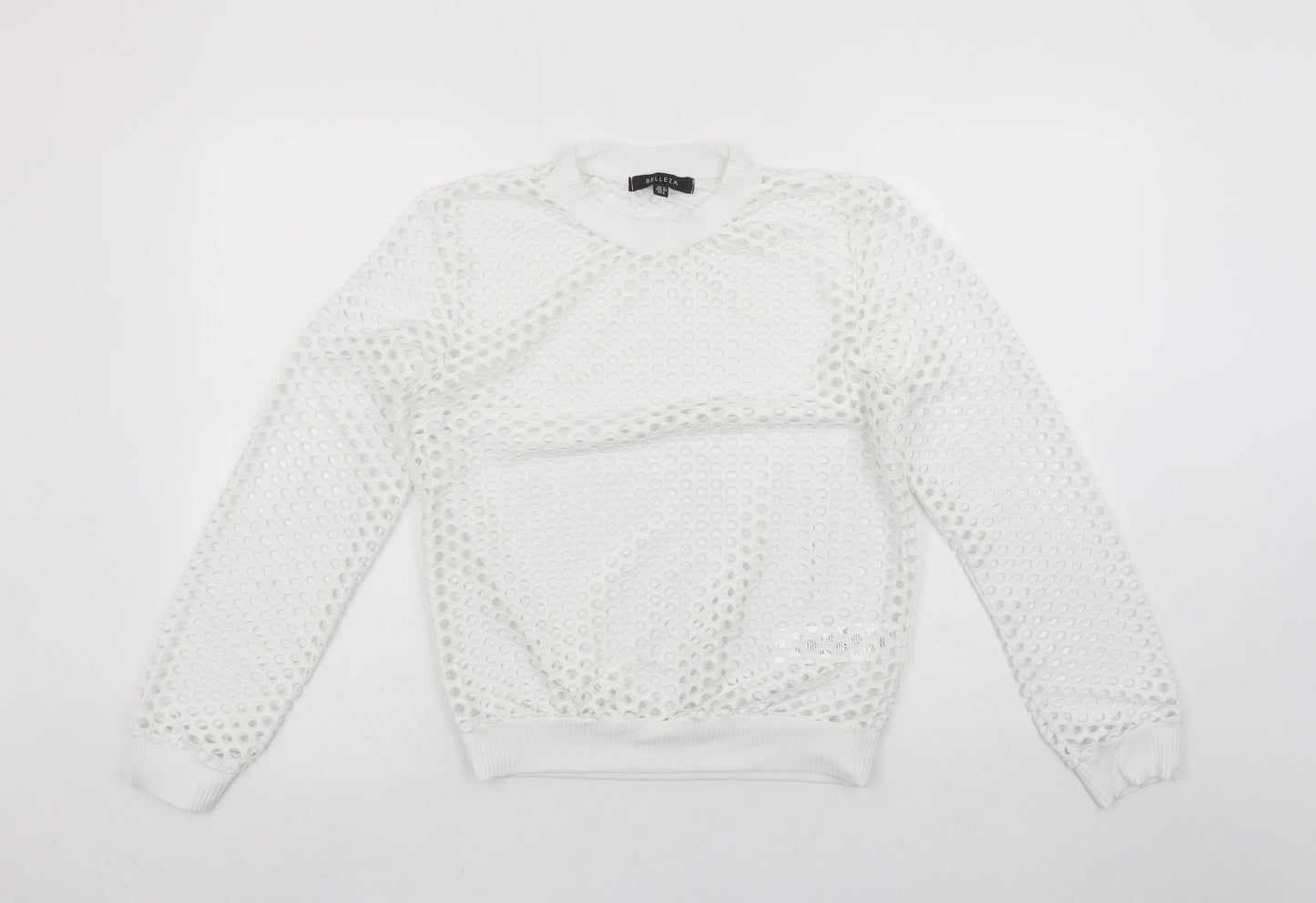 Womens UK Size 12 Belleza White Jersey T-Shirt