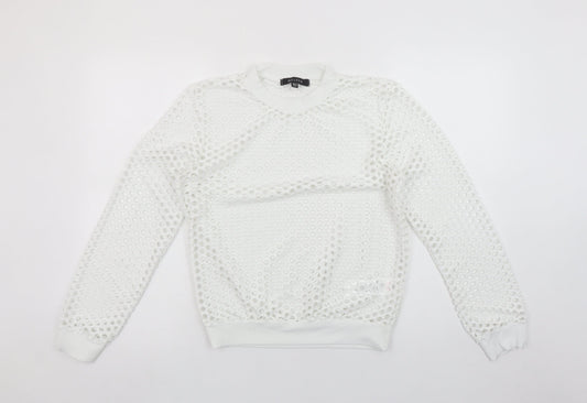 Womens UK Size 12 Belleza White Jersey T-Shirt