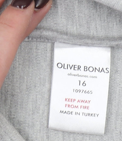 Womens UK Size 16 Oliver Bonas Regular Grey Blazer