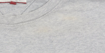 Tommy Jeans Men’s Grey Long Sleeve Cotton Crew Neck T-Shirt M