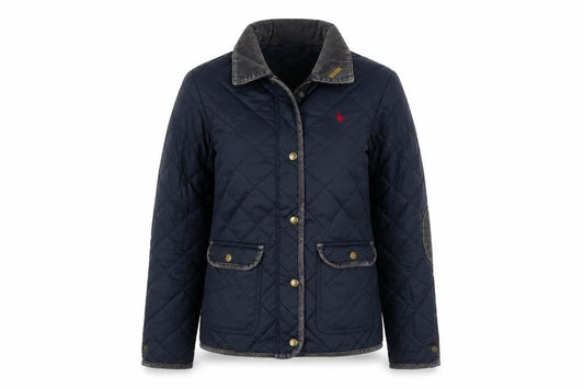 Womens UK Size 8 Jack Wills Blue Quilted Coat