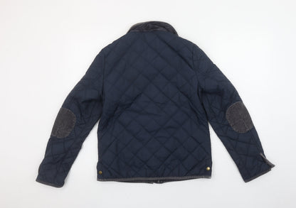 Womens UK Size 8 Jack Wills Blue Quilted Coat