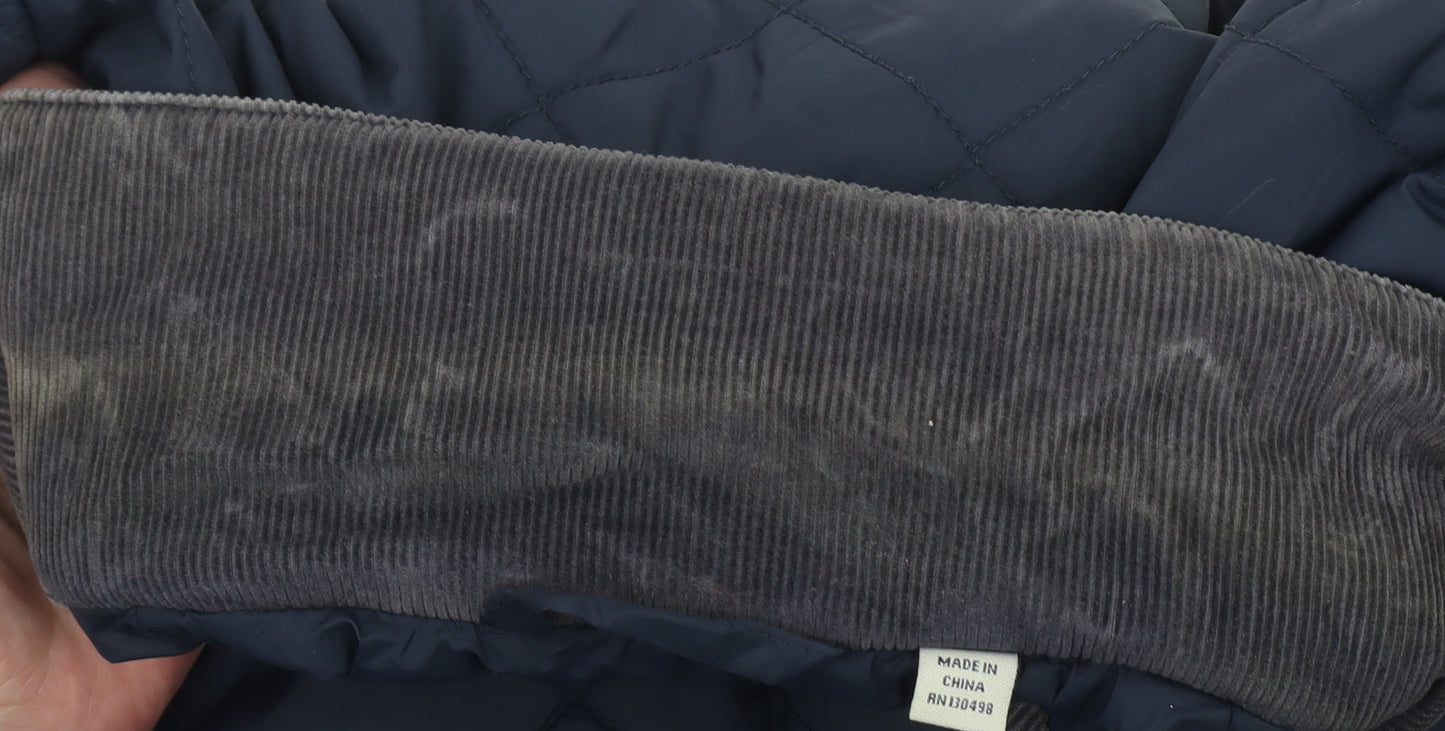 Womens UK Size 8 Jack Wills Blue Quilted Coat