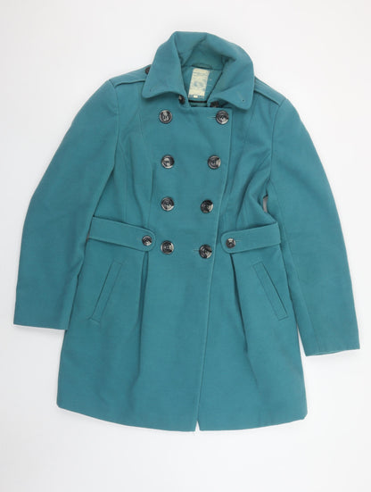 Womens UK Size 14 NEXT Green Pea Coat