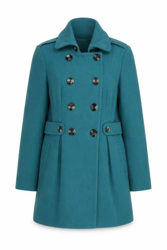Womens UK Size 14 NEXT Green Pea Coat