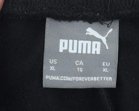 Puma Women’s Black XL Fleece Sweatpants with Logo