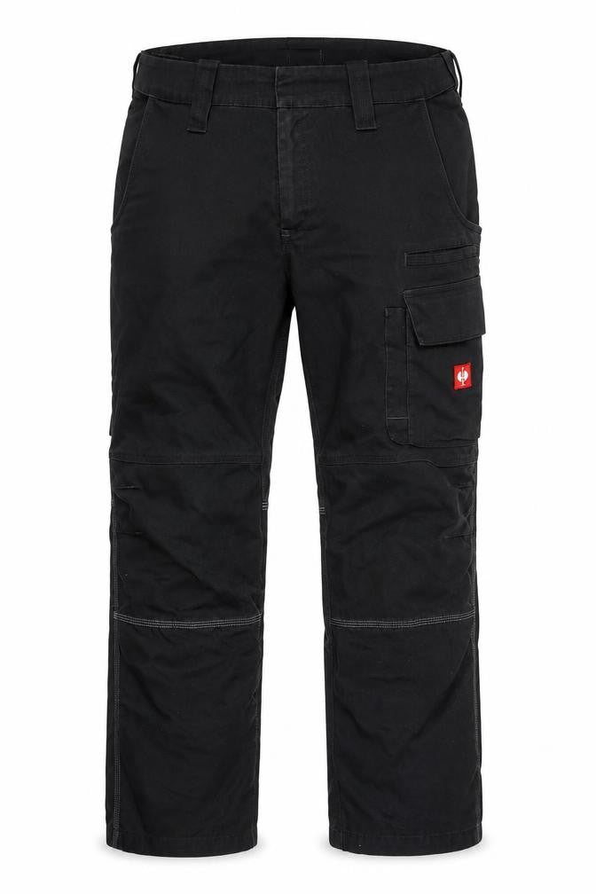Mens UK Size 28 Strauss Regular Fit Cargo Black Trousers