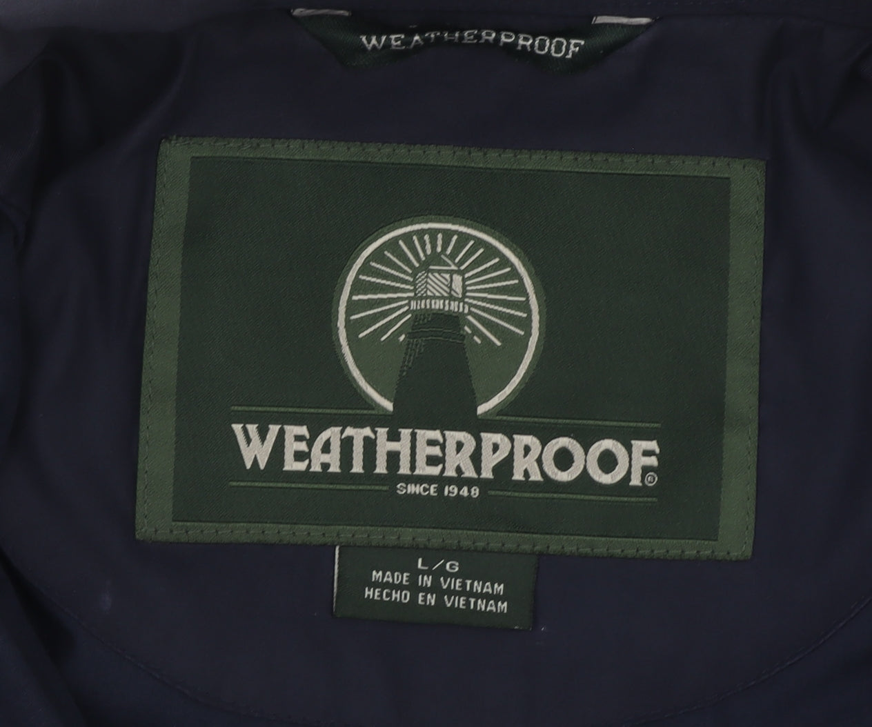 Mens UK Size L Weatherproof Blue Bomber Jacket