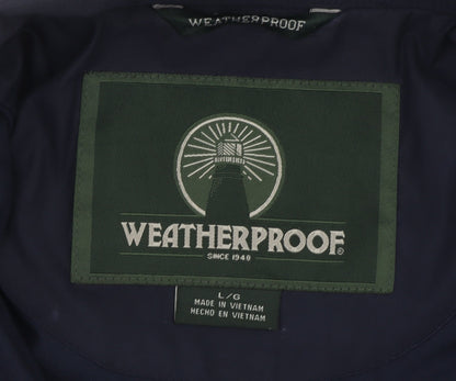 Mens UK Size L Weatherproof Blue Bomber Jacket