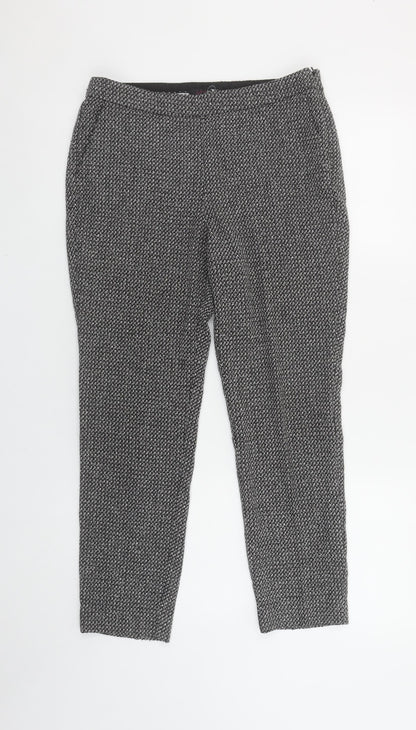 Tu Women Grey Slim Fit Stretch Work Trousers Size 10