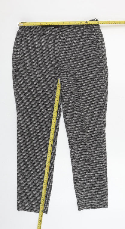 Tu Women Grey Slim Fit Stretch Work Trousers Size 10
