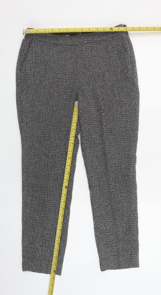Tu Women Grey Slim Fit Stretch Work Trousers Size 10