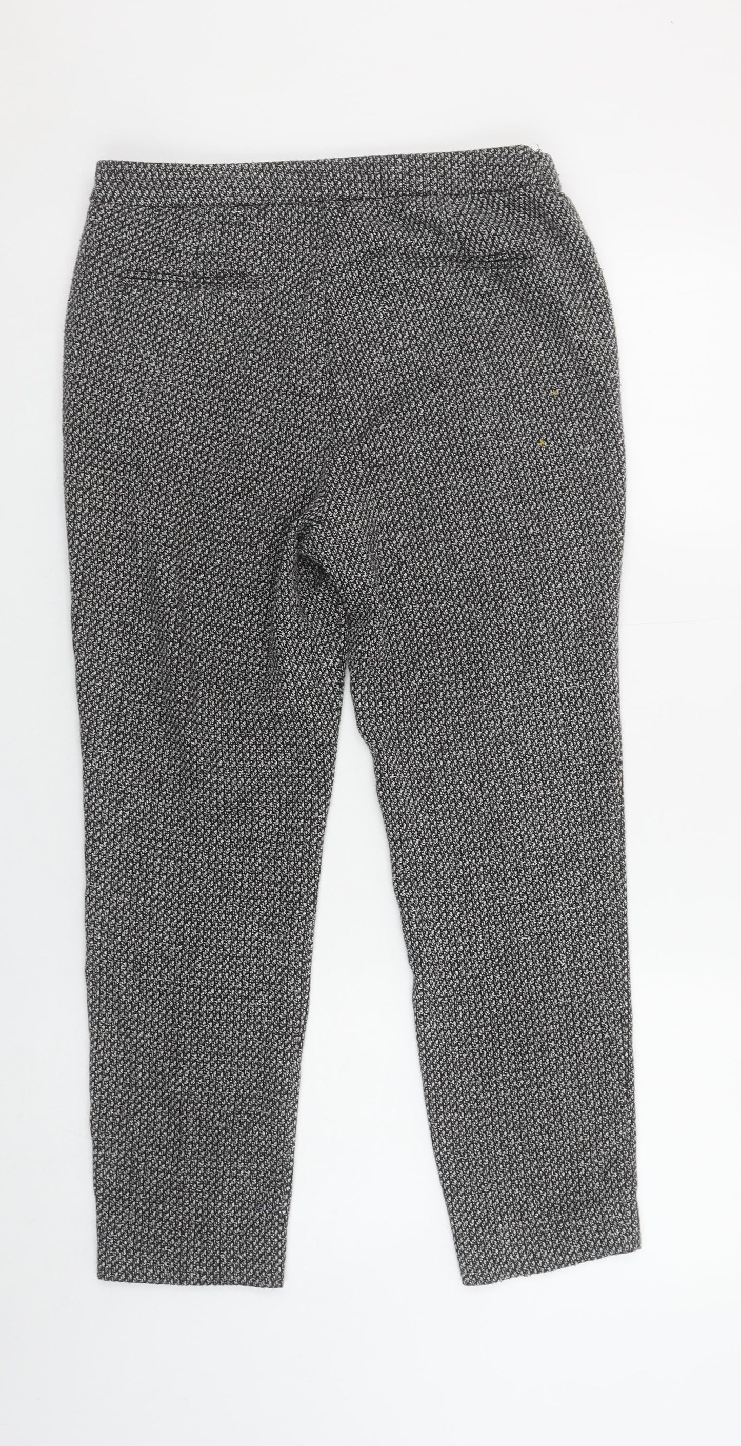 Tu Women Grey Slim Fit Stretch Work Trousers Size 10