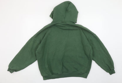 Womens UK Size M PRETTYLITTLETHING Green Pullover Hoodie