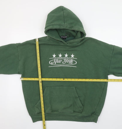 Womens UK Size M PRETTYLITTLETHING Green Pullover Hoodie