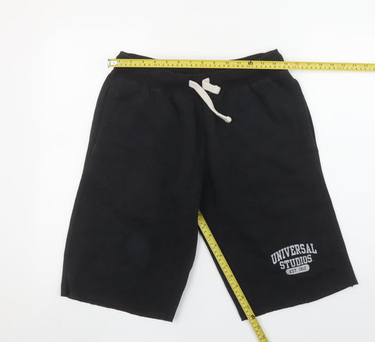Universal Studios Men's Black Sweat Shorts Size S Casual Drawstring