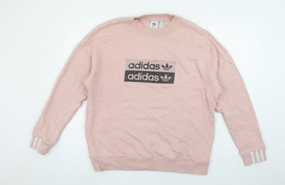 Womens UK Size 14 adidas Pink Pullover Sweatshirt