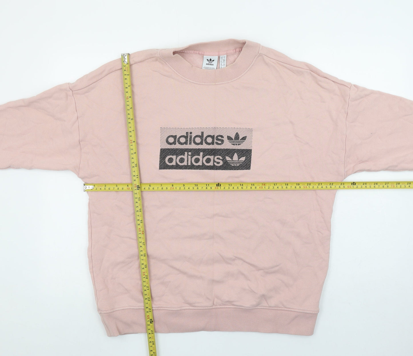 Womens UK Size 14 adidas Pink Pullover Sweatshirt