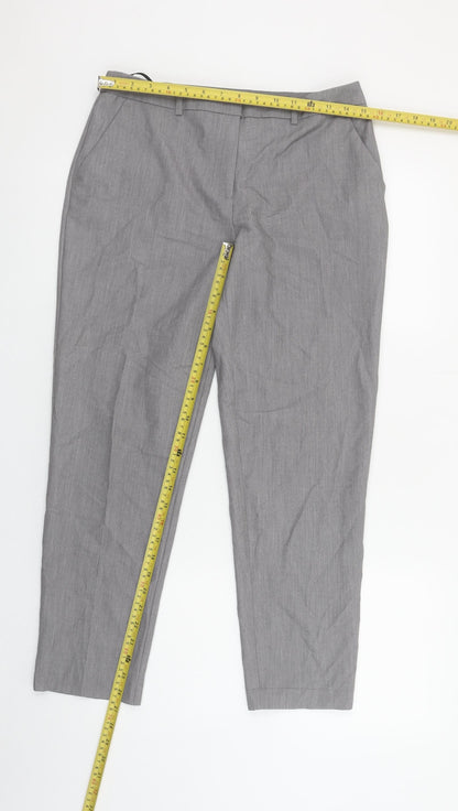 Womens UK Size 8 Dorothy Perkins Slim Fit Business Formal Workwear Grey Trousers