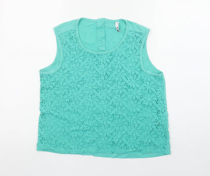 Womens UK Size 12 By Henry Holland Green Camisole Blouse