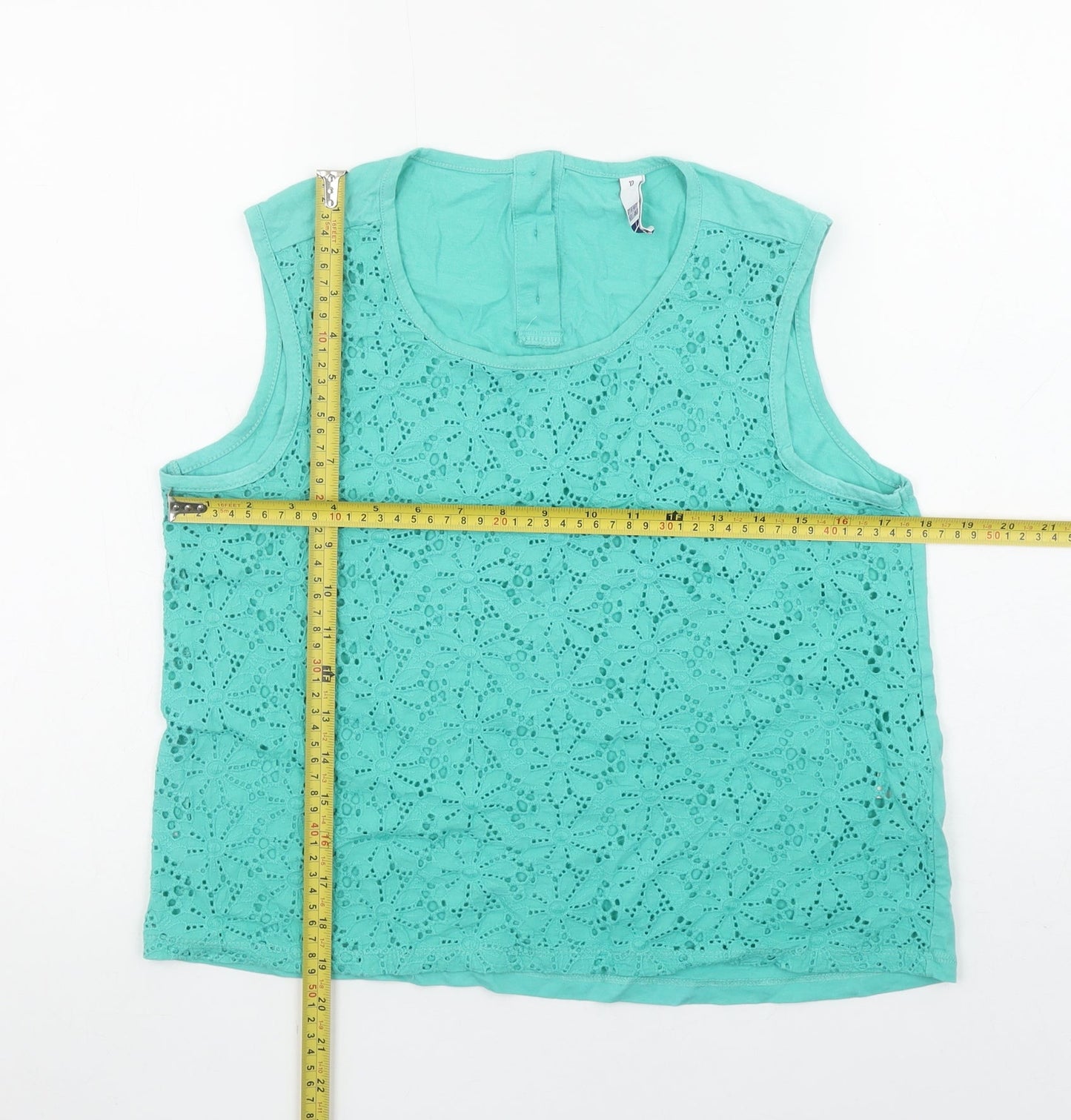 Womens UK Size 12 By Henry Holland Green Camisole Blouse