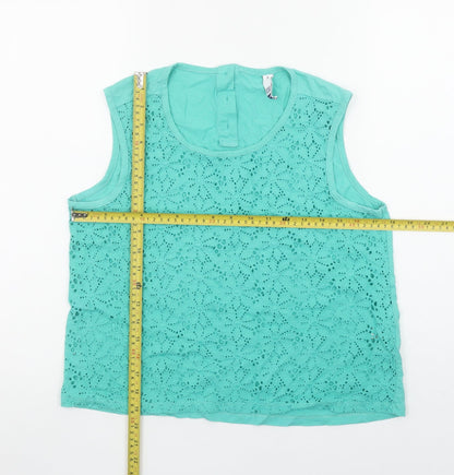 Womens UK Size 12 By Henry Holland Green Camisole Blouse