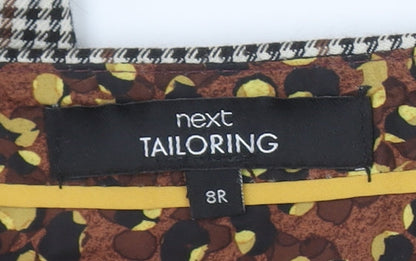 Womens UK Size 8 NEXT Slim Fit Business Casual Workwear Multicoloured Trousers