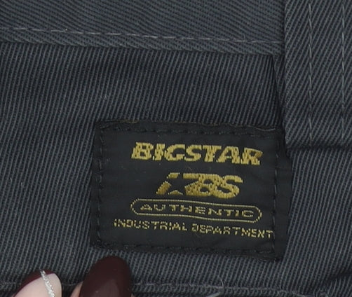 Big Star Men's Black Chino Trousers Size 28 x 32 Regular Fit