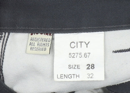 Big Star Men's Black Chino Trousers Size 28 x 32 Regular Fit