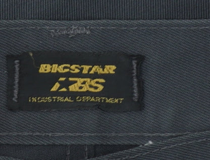 Big Star Men's Black Chino Trousers Size 28 x 32 Regular Fit