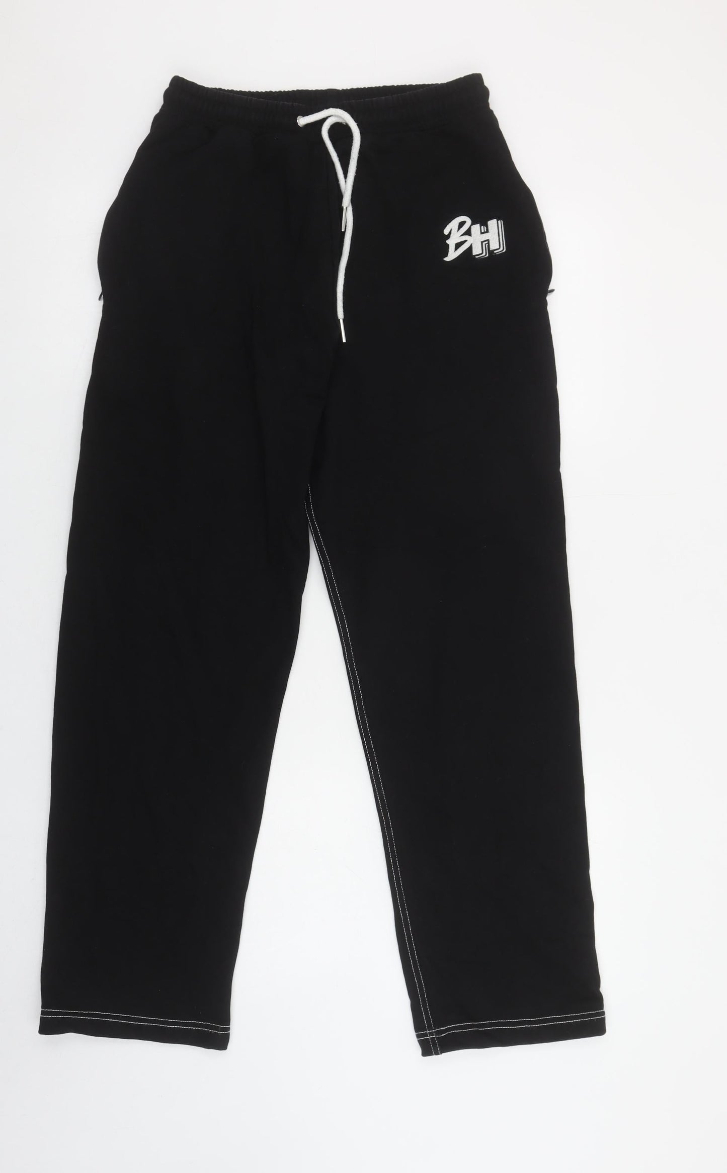 Womens UK Size M BH Regular Fit Jogger Black Trousers