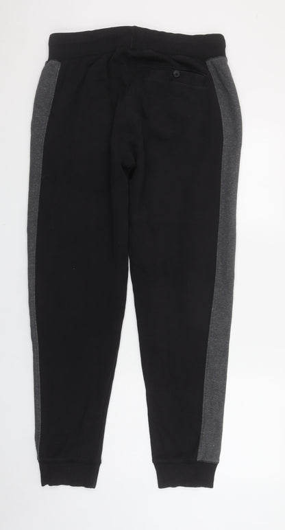 French Connection Men's Black Jogger Trousers Size L Cotton Blend