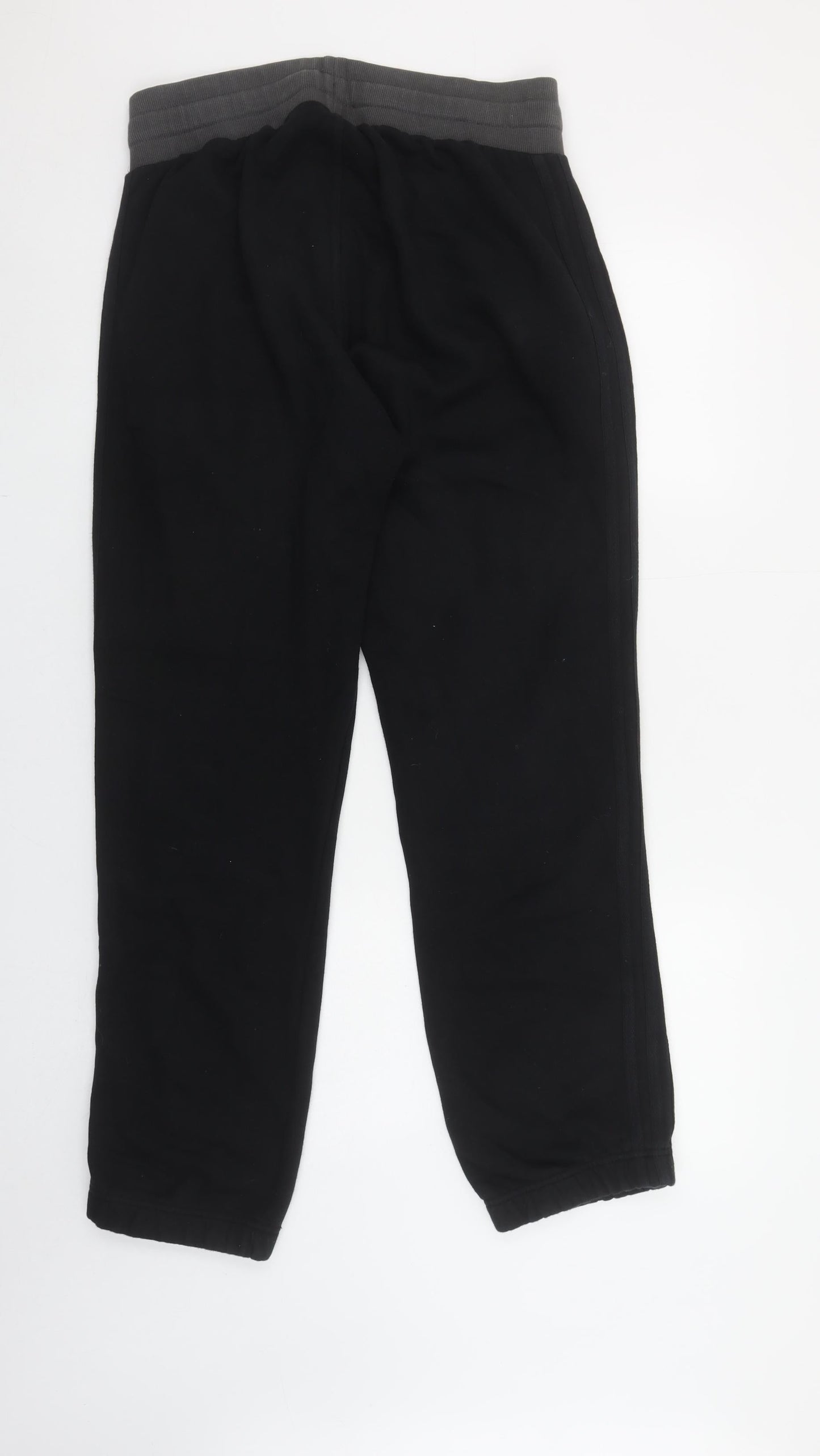 Adidas Mens Black L Fleece Sweatpants with Elastic Waist