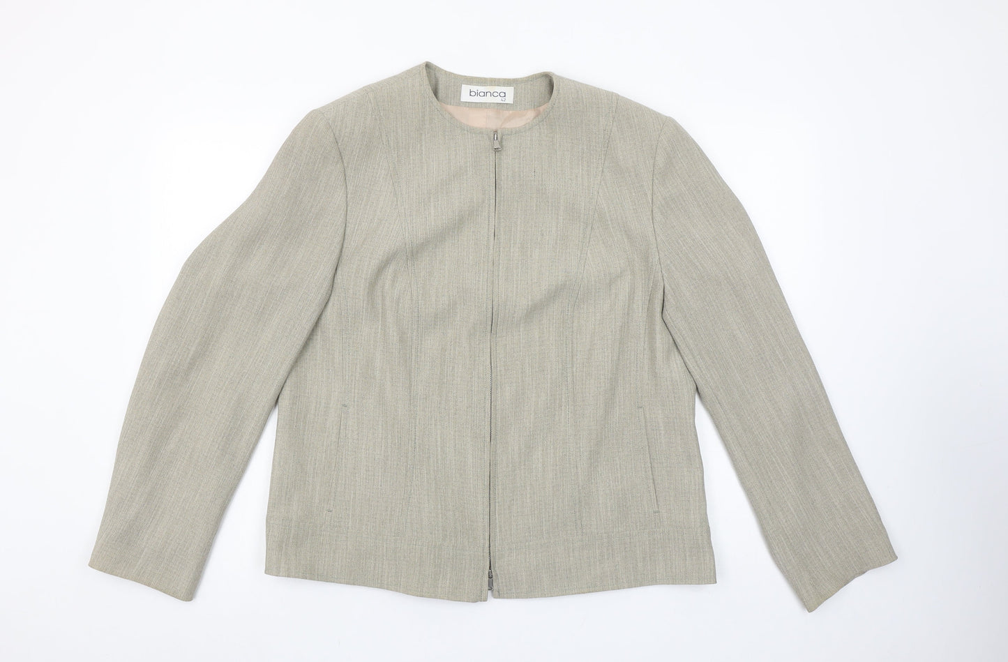 Womens UK Size 14 Bianca Regular Beige Suit Jacket