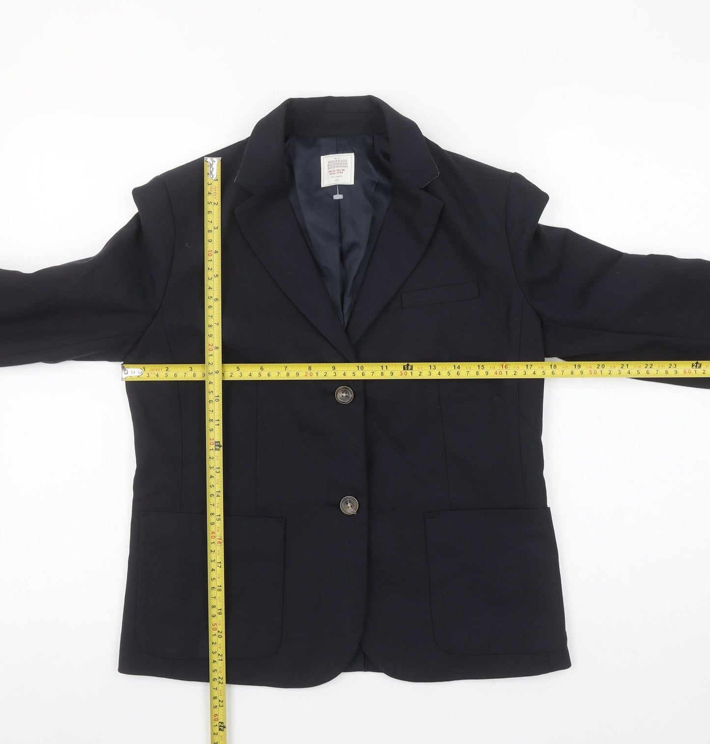 GAP Women’s Navy Modern Blazer UK 10 Classic Tailored Fit