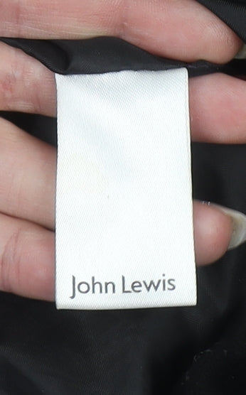 John Lewis Women Black Wool Cashmere Blend Pea Coat Size 12