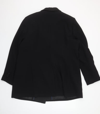 Next Women’s Black Tuxedo Blazer UK 22 Double-Breasted Shawl Collar