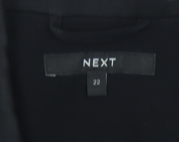 Next Women’s Black Tuxedo Blazer UK 22 Double-Breasted Shawl Collar