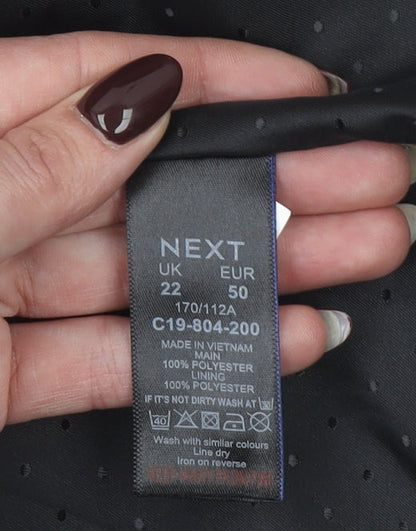 Next Women’s Black Tuxedo Blazer UK 22 Double-Breasted Shawl Collar