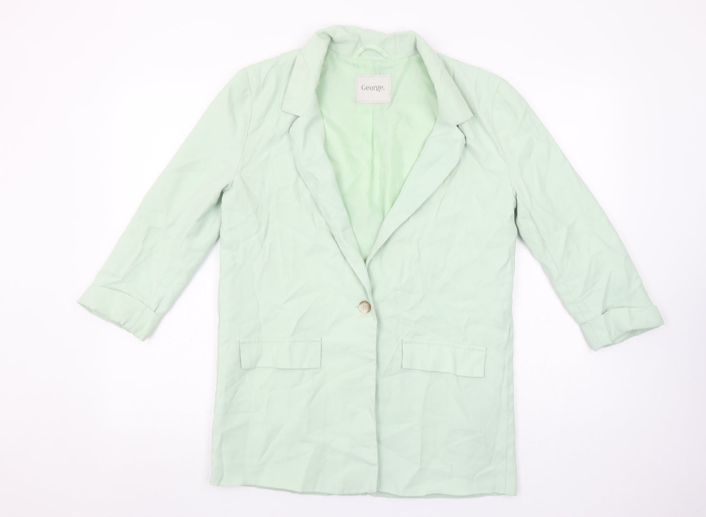 George Women’s Sage Green Single Breasted Blazer Size 8