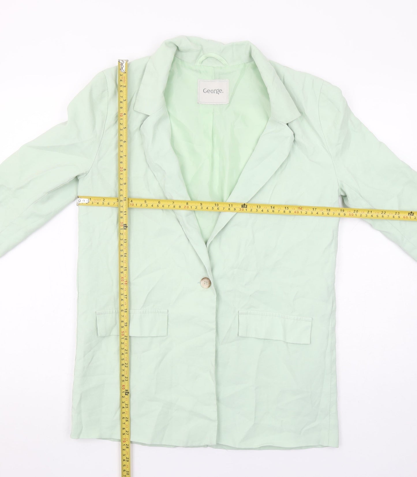 George Women’s Sage Green Single Breasted Blazer Size 8