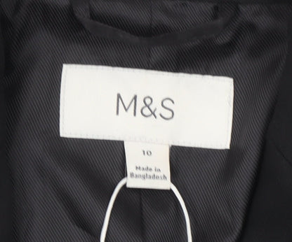 Marks and Spencer Women’s Black Size 10 Regular Fit Blazer