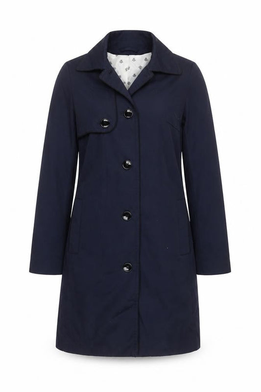Womens UK Size 8 H&M Blue Trench Coat
