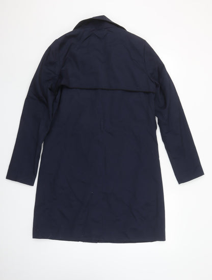 Womens UK Size 8 H&M Blue Trench Coat