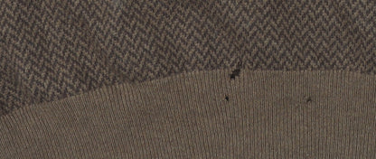 Polo Ralph Lauren Men's Brown Wool Herringbone Henley Jumper M