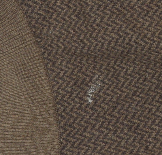 Polo Ralph Lauren Men's Brown Wool Herringbone Henley Jumper M