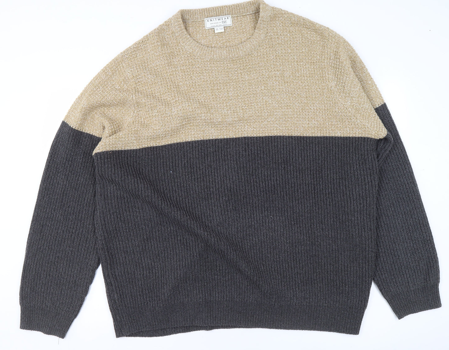 Womens UK Size 3XL F&F Beige Pullover Jumper